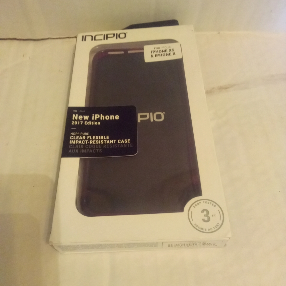 Incipio NGP Pure Clear Flexible Impact Resistant Burgundy Iphone XS/X Case